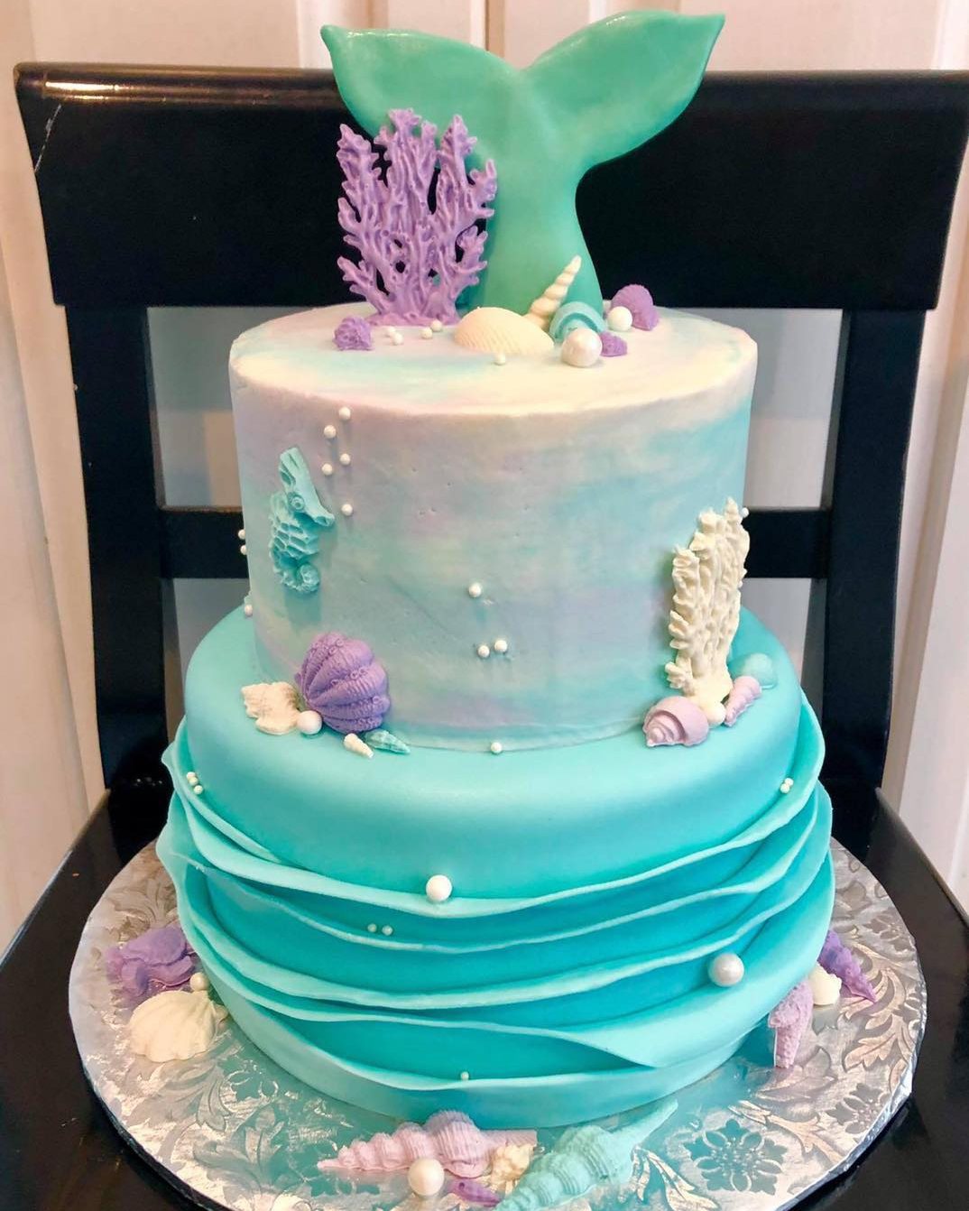 Mermaid tail cake