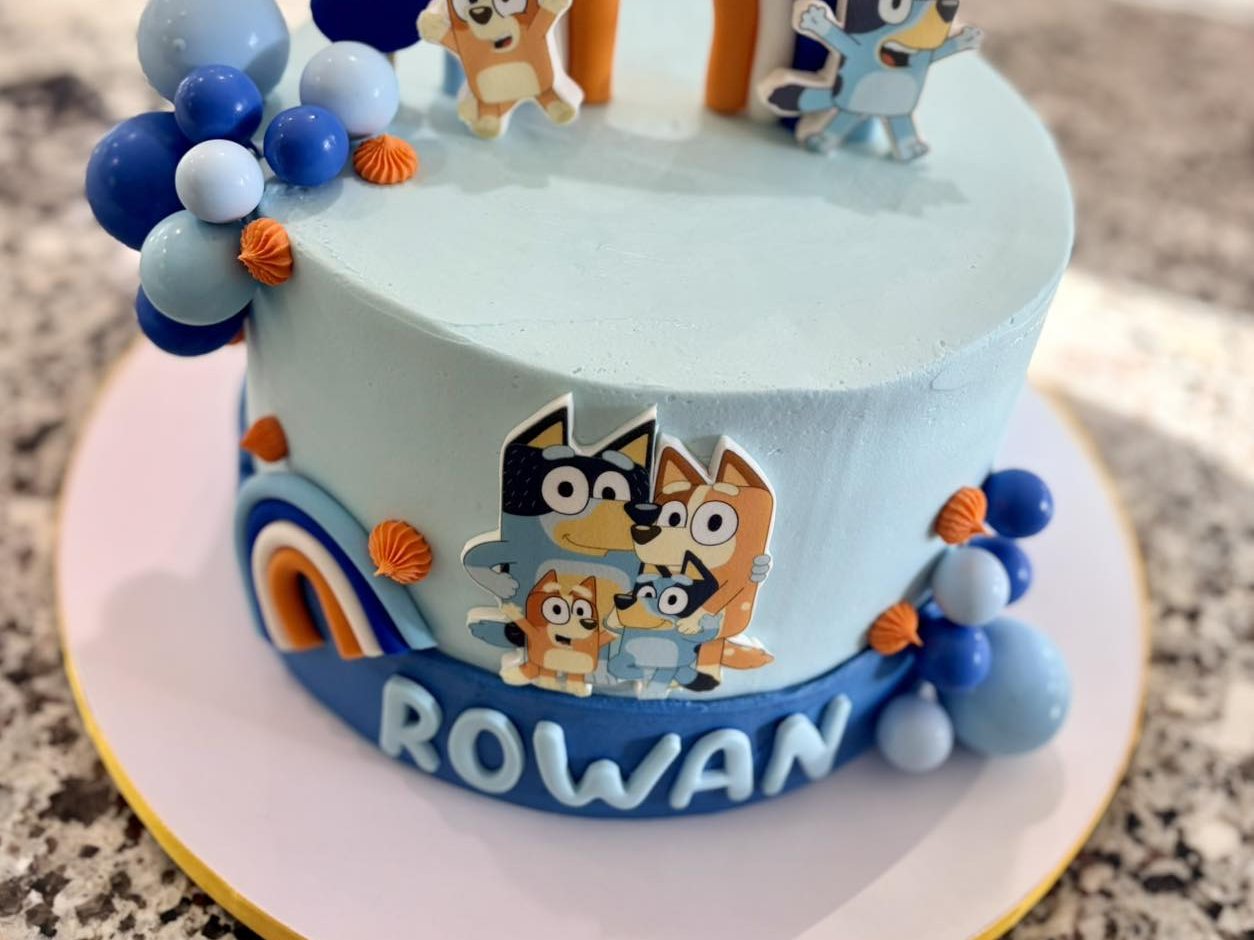 Bluey third birthday cake